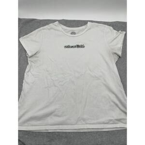 Vintage Y2K Levi’s Silvertab Graphic Tee Shirt Women XL Made In USA White